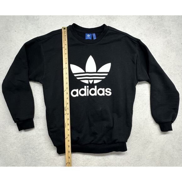 Adidas Crewneck Sweatshirt Mens XS Long Sleeve Pullover Pockets Trefoil Adult - Picture 4 of 8